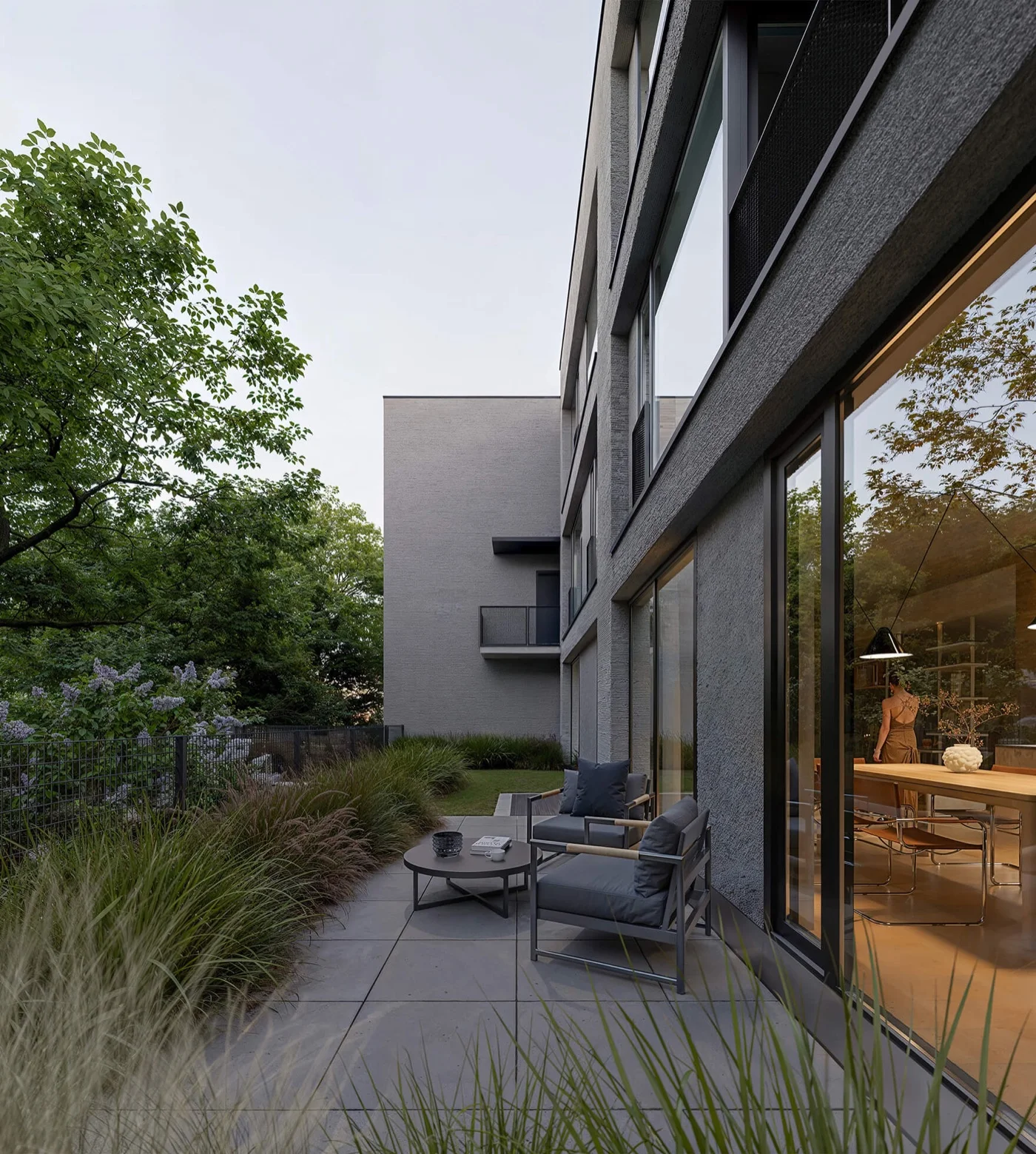 Jitro visualisation: a terrace and garden by the house